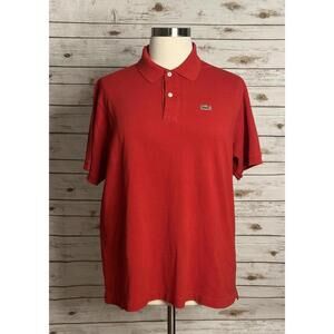 Lacoste red classic cotton pique polo shirt Size 8/3XL